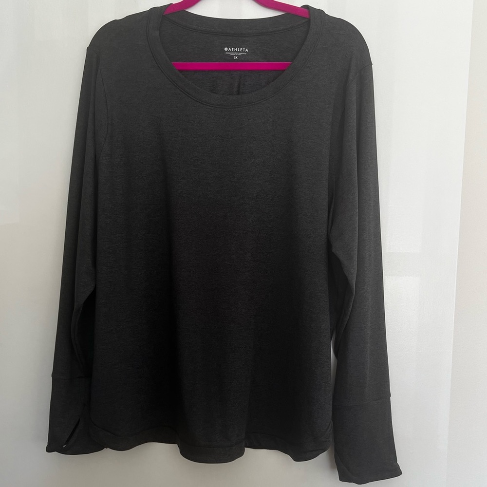 Athleta Grey Long Sleeved Tee Size 2X